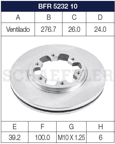 DISCO DE FRENO VENTILADO RUVILLE